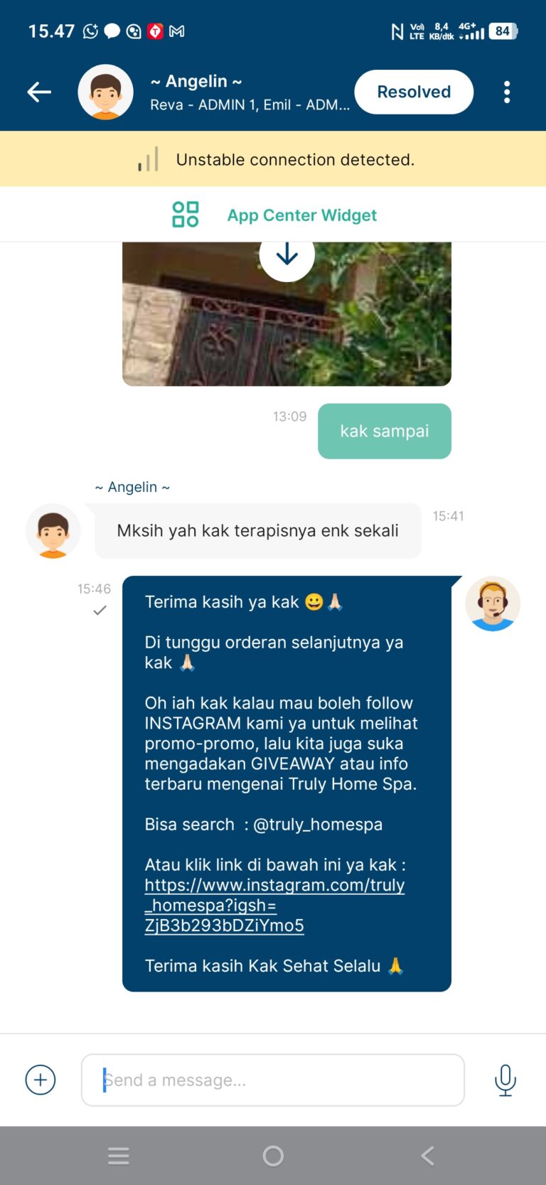 Testimonial pelanggan Truly Home Massage 4